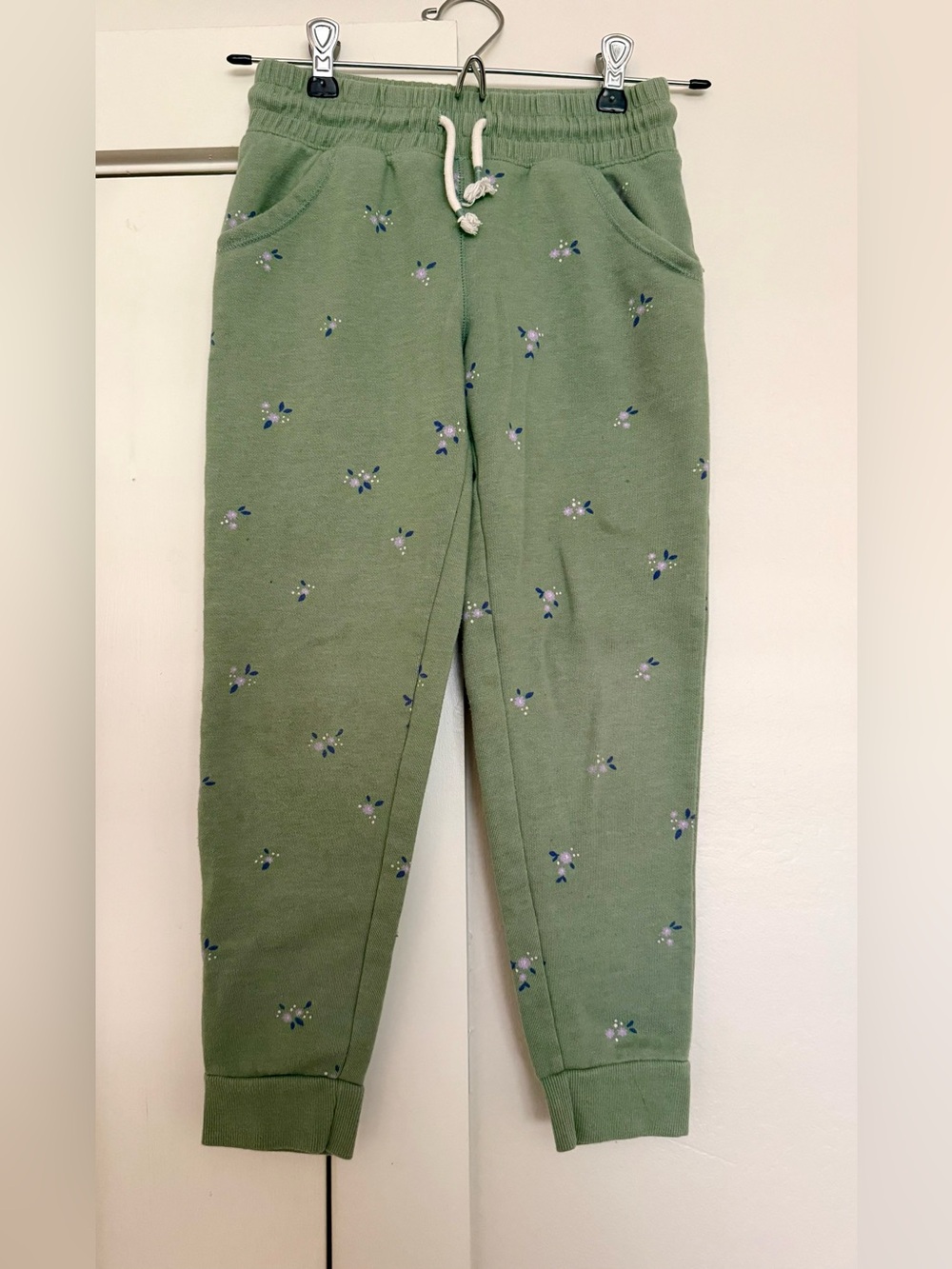 Cat & Jack sage sweatpants with flower detail